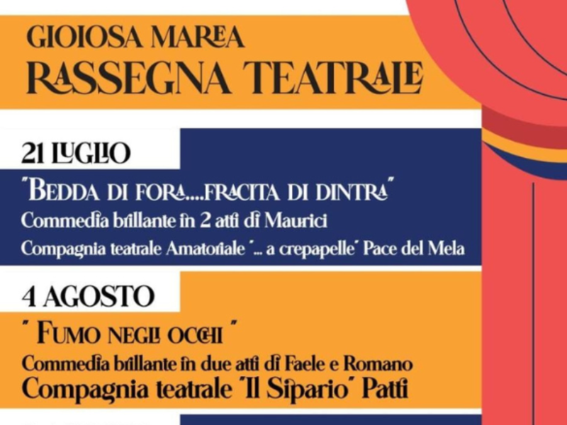 21 Luglio - 4-8-18-25 Agosto 2023 - Rassegna teatrale a Gioiosa Marea