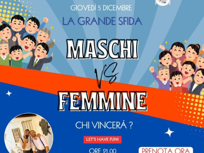 5 Dicembre 2024 - La grande sfida Maschi vs Femmine 5 Dicembre 2024 - La grande sfida Maschi vs Femmine