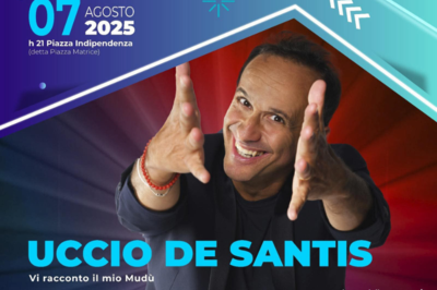 7 Agosto 2025 - Uccio De Santis a Montagnareale con "Vi racconto il mio Mudù"
