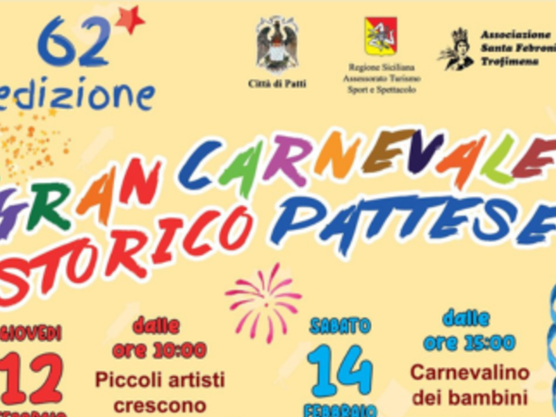 12-17 Febbraio 2026 - 62^ Edizione Carnevale storico pattese