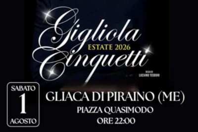 1 Agosto 2026 - Gigliola Cinquetti a Gliaca di Piraino