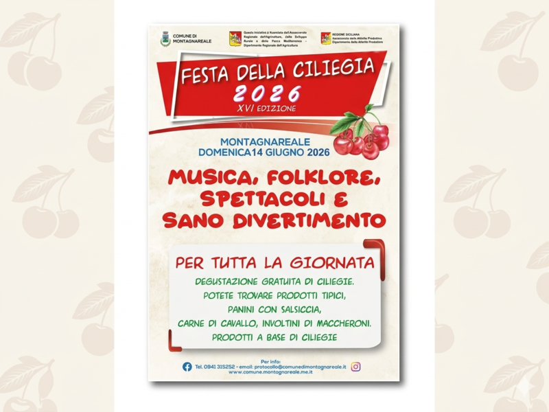 14 Giugno 2026 - Festa della Ciliegia a Montagnareale